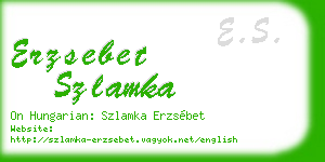 erzsebet szlamka business card